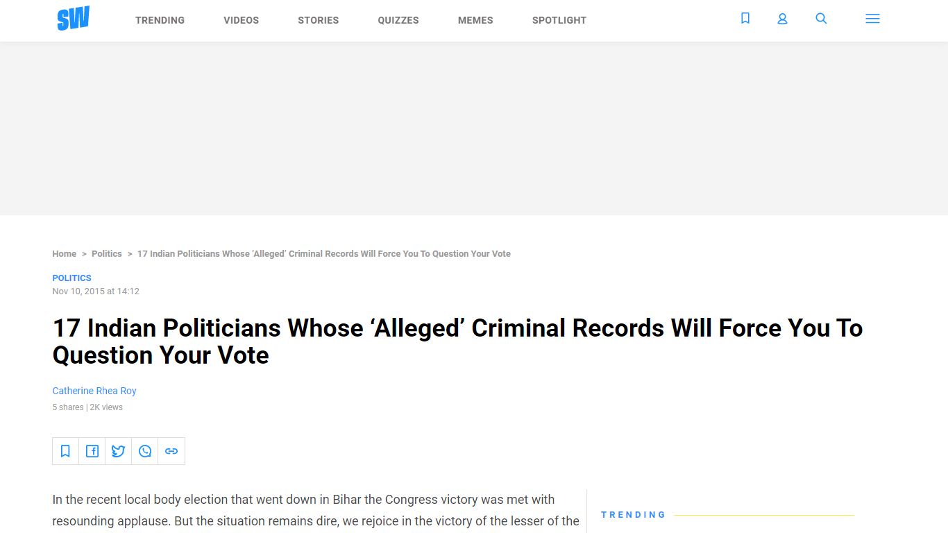 17 Indian Politicians Whose ‘Alleged’ Criminal Records ...