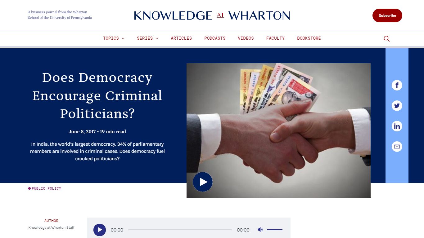 Does Democracy Encourage Criminal Politicians? - Knowledge ...